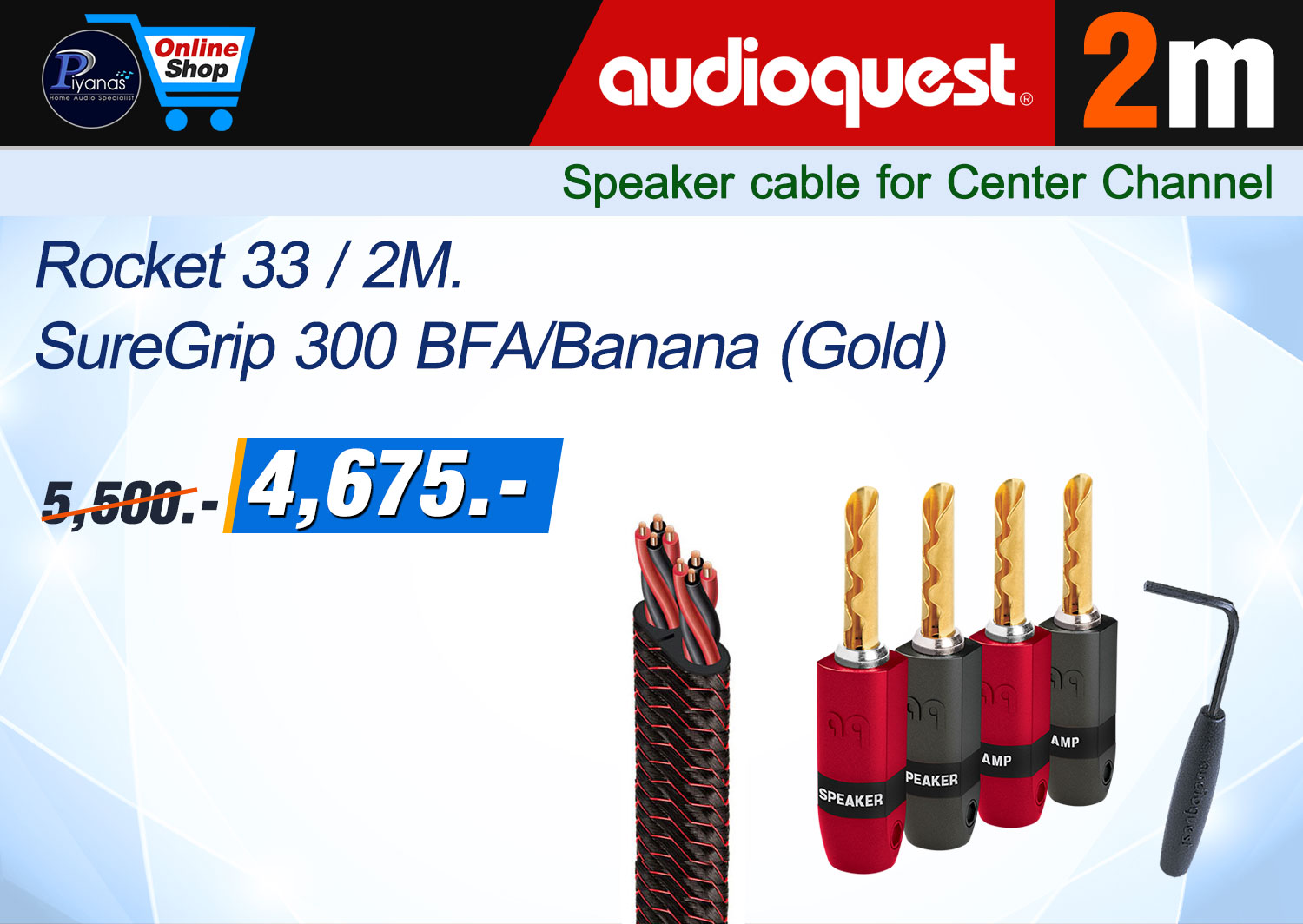 Rocket 33 / 2M.+SureGrip 300 BFA/Banana (Gold)