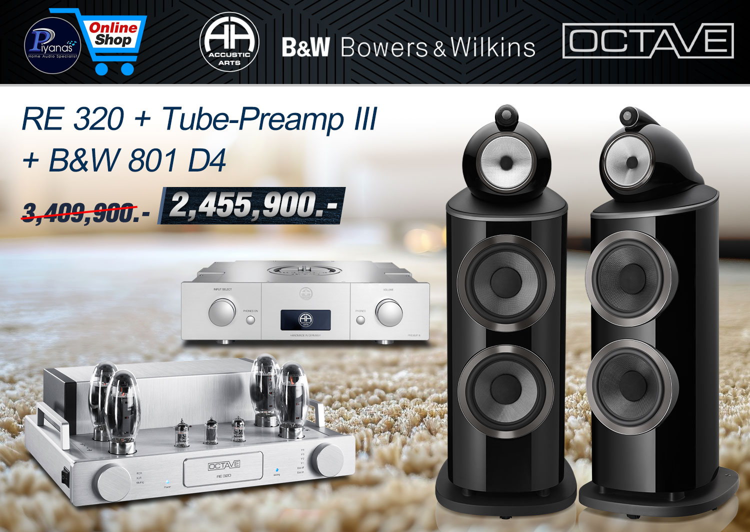 RE 320 + TUBE-PREAMP III
+ 801 D4