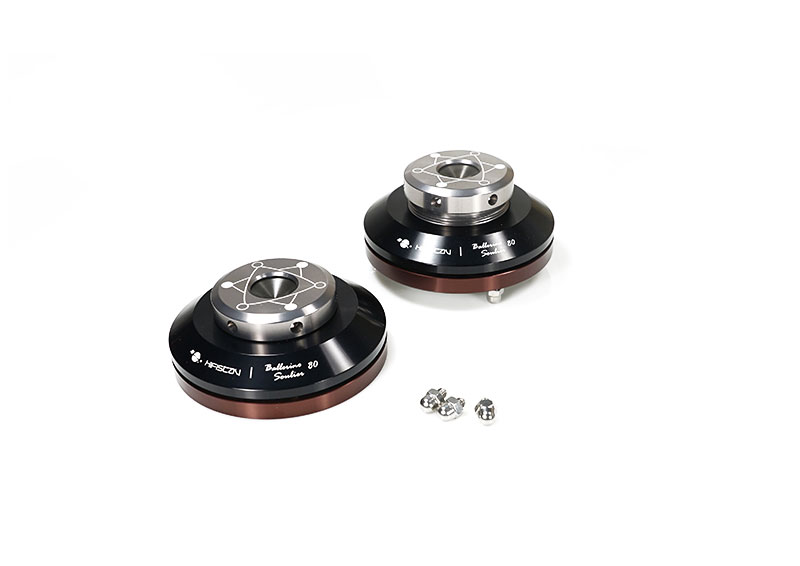 Ballerino 80 double swing (80 mm) 
Set of 8 (Black/Silver)