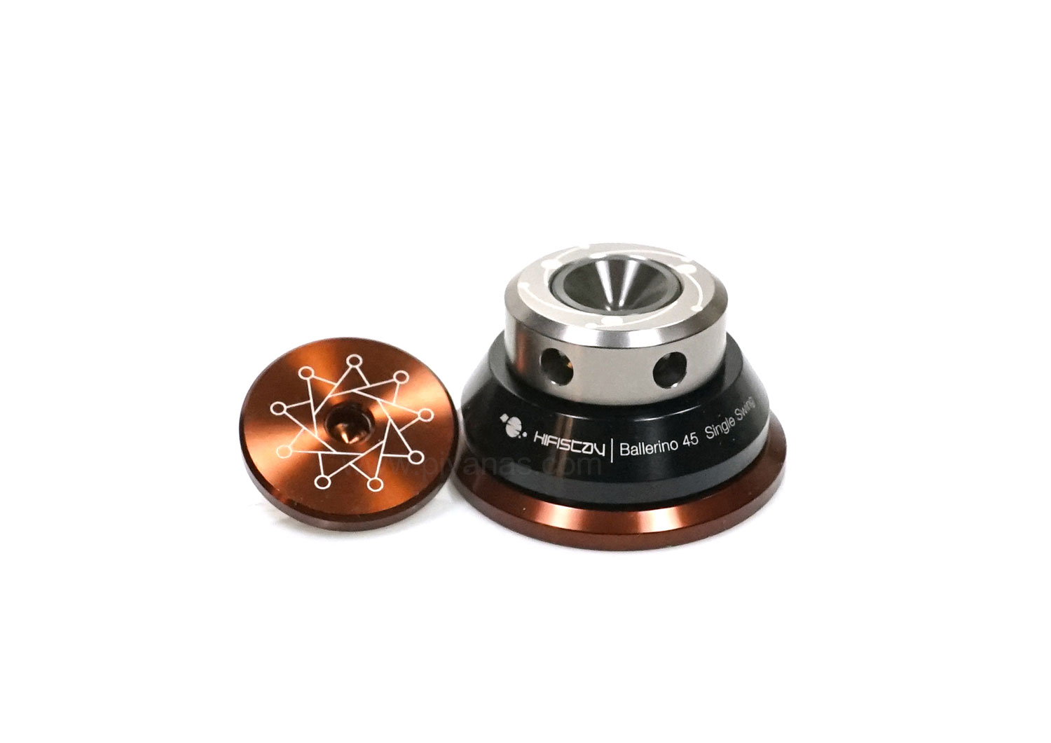 Ballerino 45 single swing (45 mm) 
Set of 4 (Black/Silver)