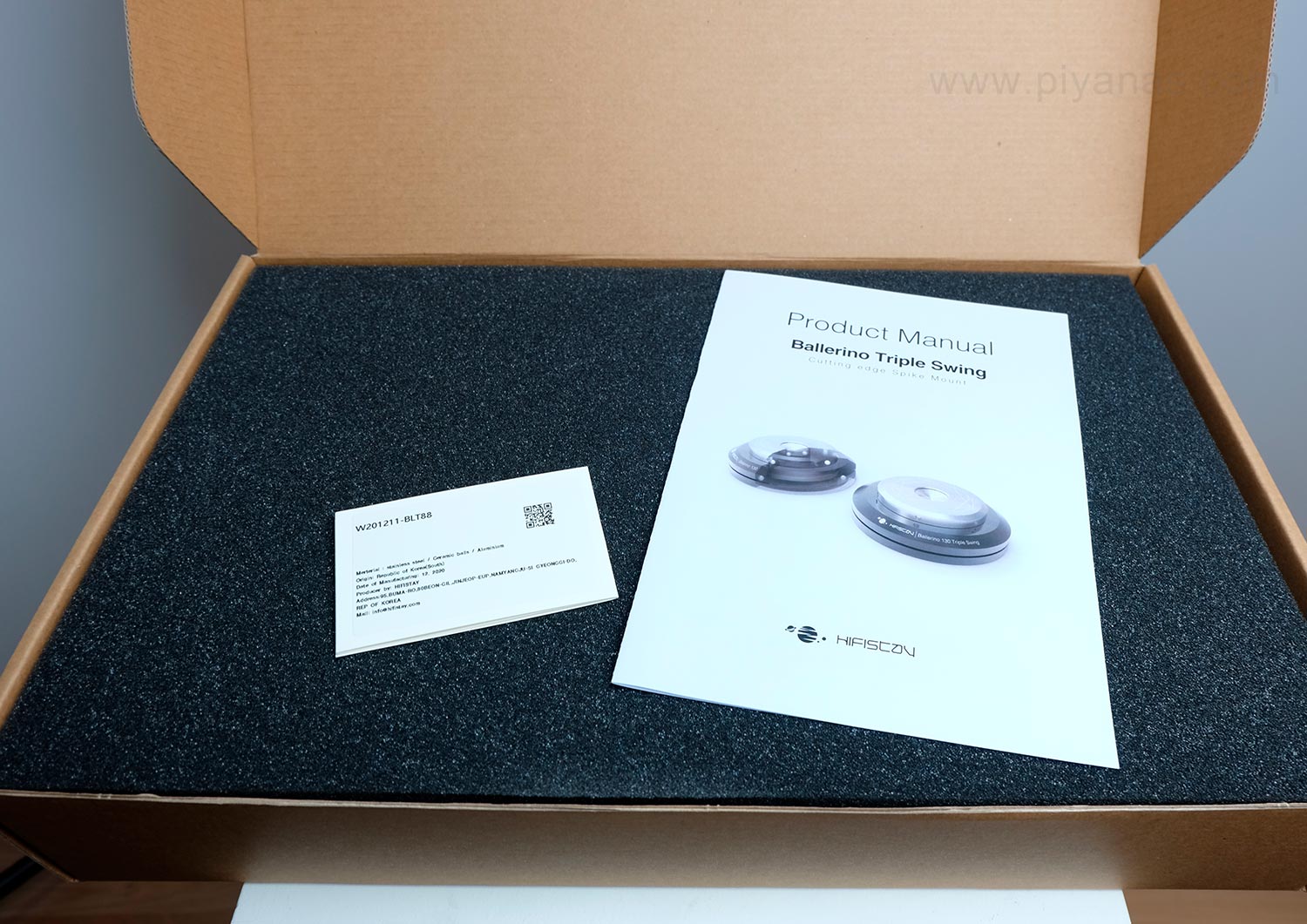 Ballerino 88 triple swing (88 mm) 
Set of 8 (Black/Silver)