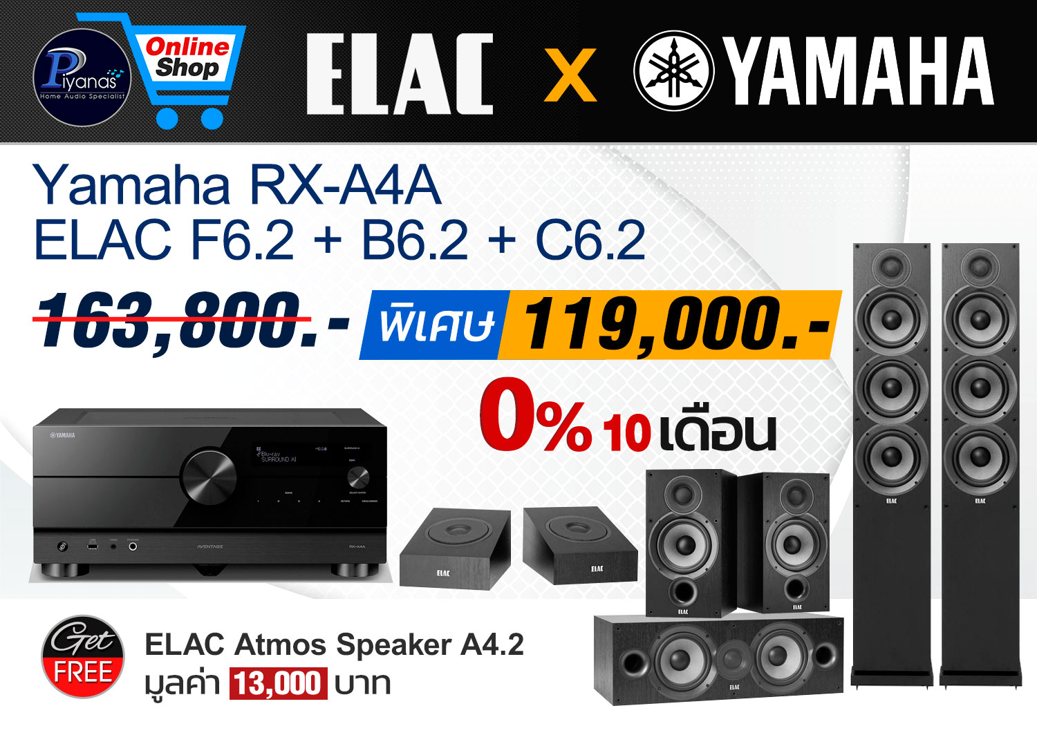 RX-A4A + ELAC F6.2 
+ B6.2 + C6.2