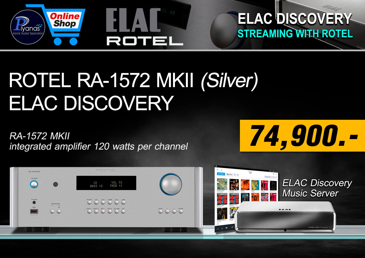 RA-1572 MKII (Silver)+
Elac Discovery