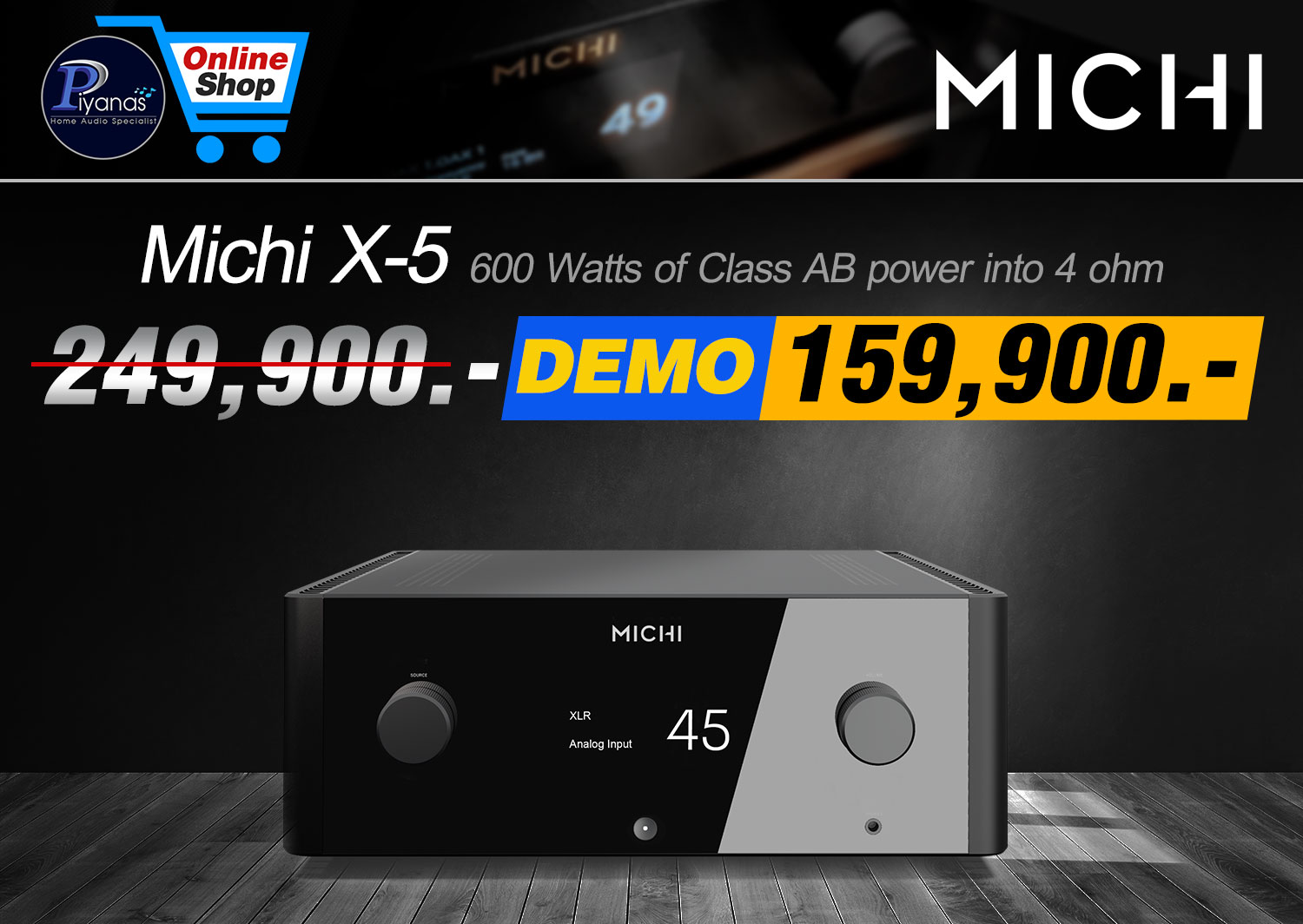 MICHI X5 (Black)
(Demo) สินค้าตัวโชว์ราคาพิเศษ