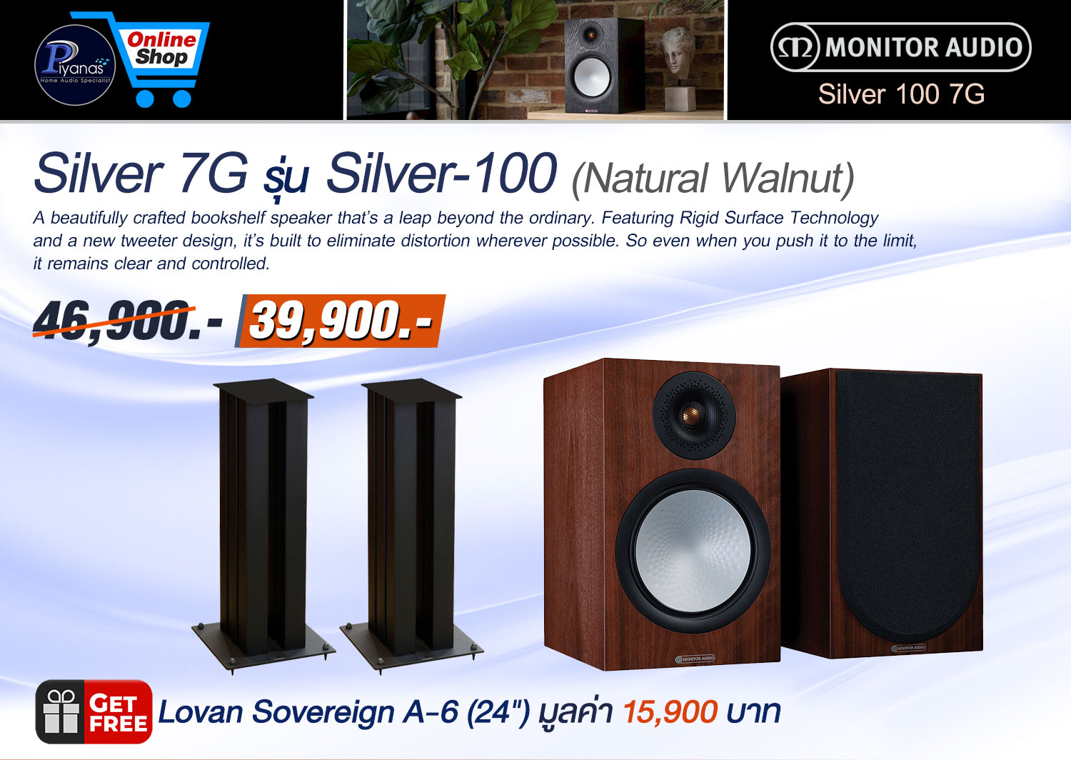 Silver-100 (Natural Walnut) 7G