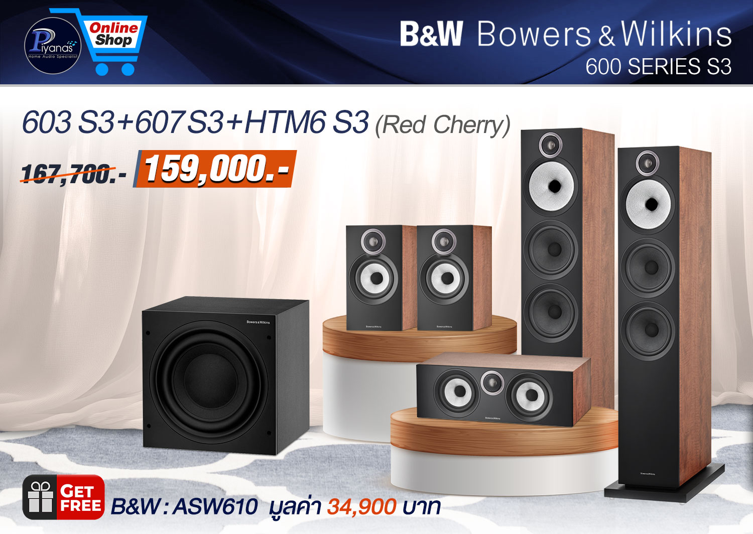 603S3 / 607S3 / 
HTM-6S3 (Red Cherry)
