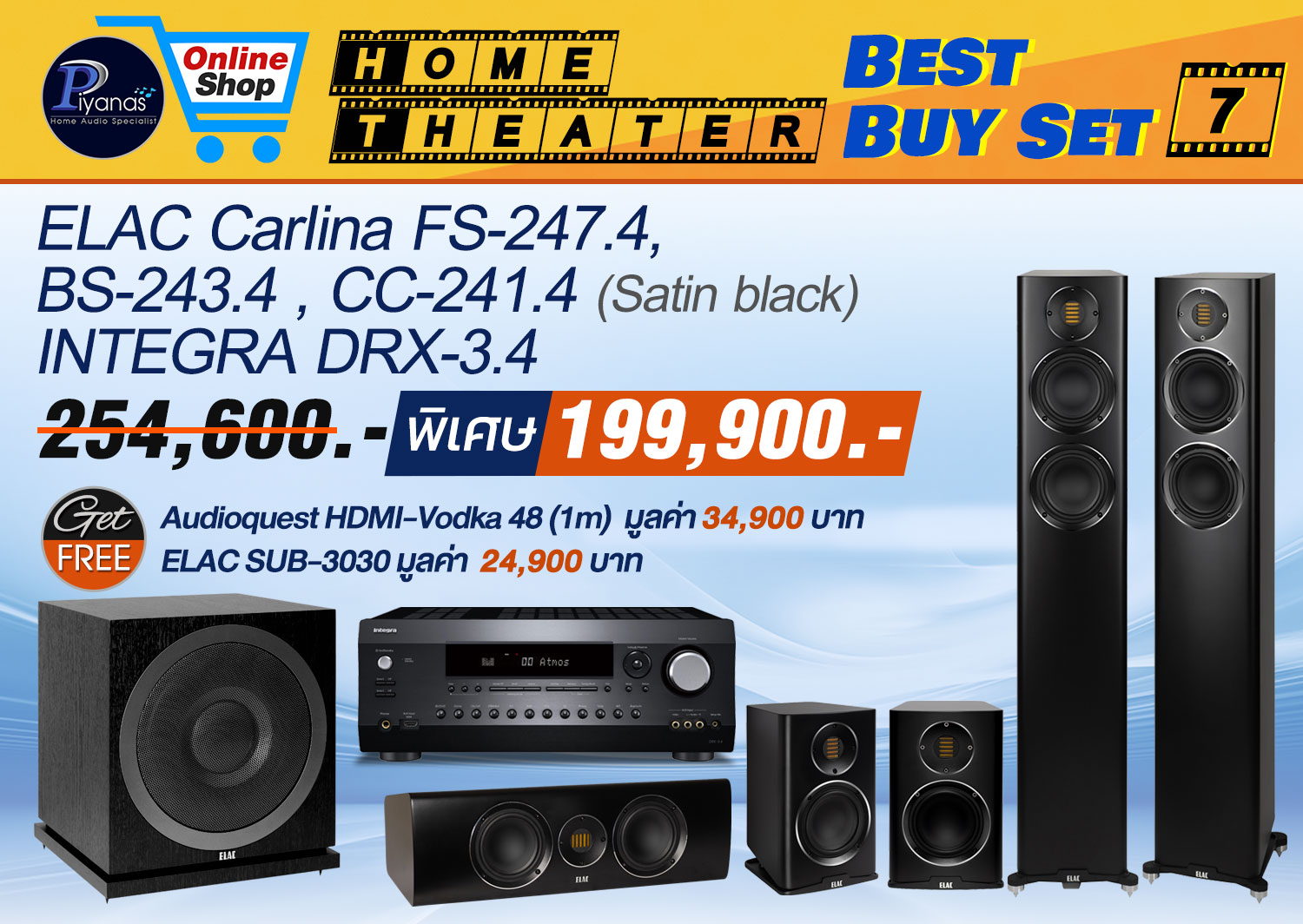 CarIina FS-247.4 + BS-243.4 + 
CC-241.4 (Satin black) +INTEGRA DRX-3.4
