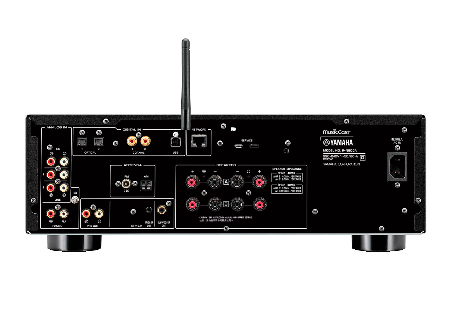 R-N800A (Silver) + 
B&W 706 S3 (Black)