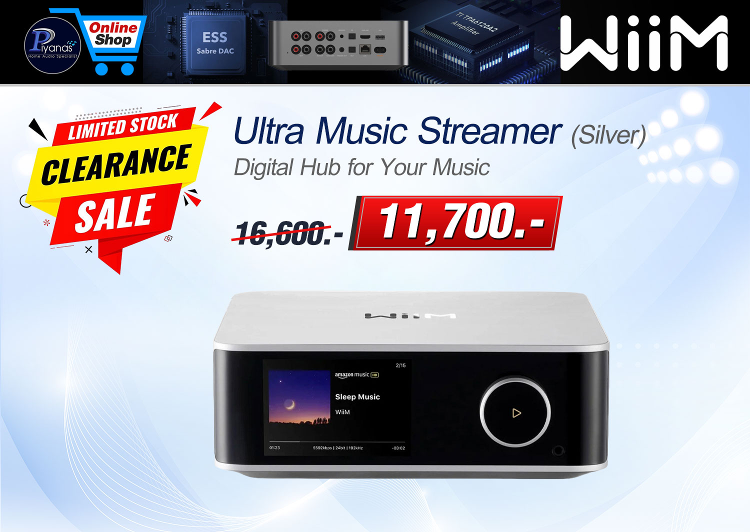 WiiM Ultra Music Streamer (Silver)