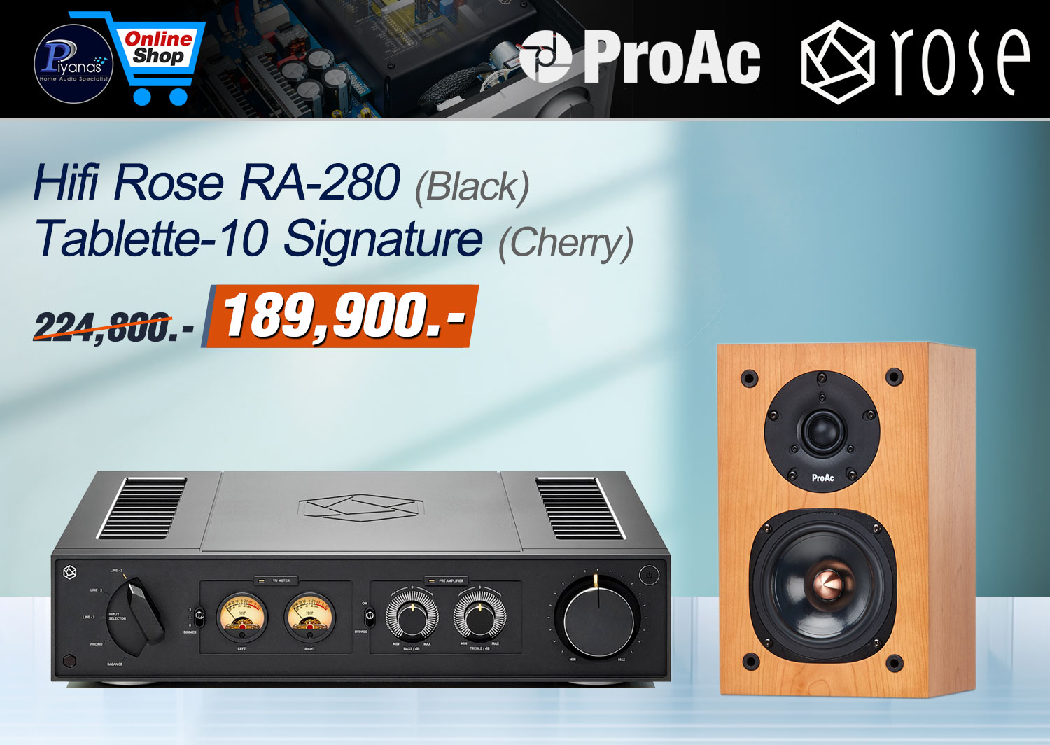 RA-280 (Black) +
Tablette-10 Signature (Cherry)