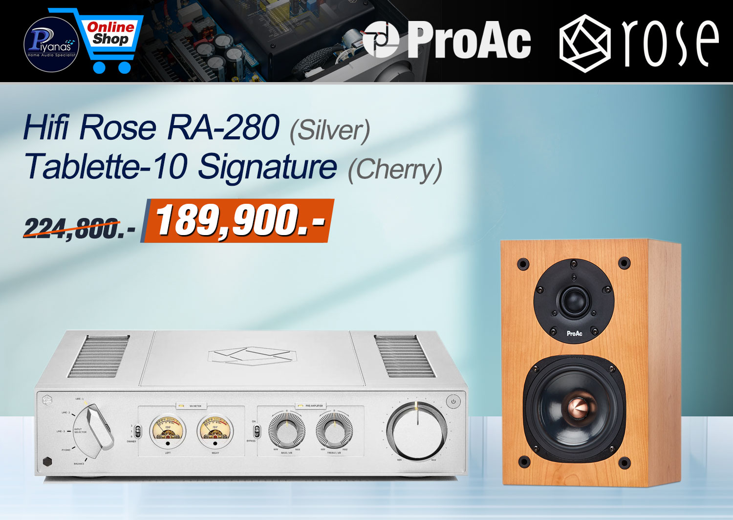 RA-280 (Silver) +
Tablette-10 Signature (Cherry)