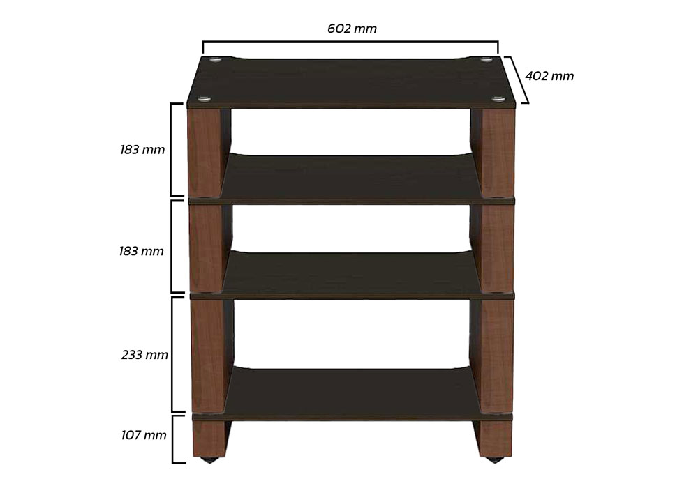 Stax 2G 4 Shelf Collection (Shelf Base + Shelf 170*2 + Shelf 220) (Walnut)