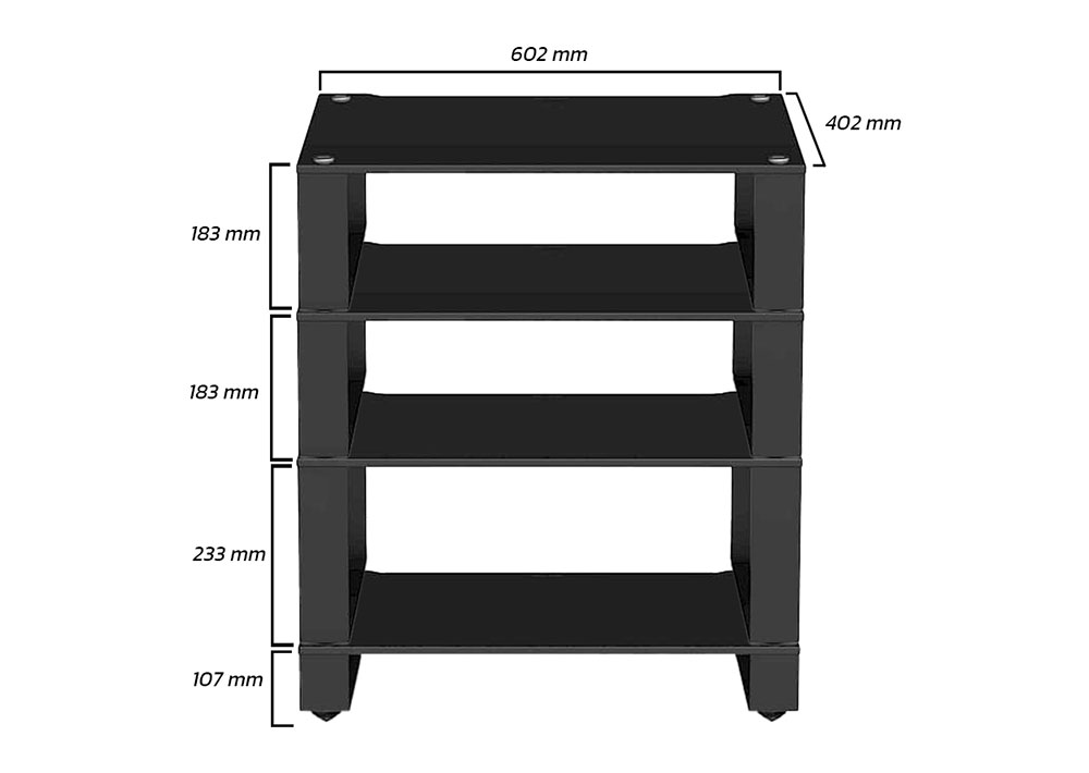 Stax 2G 4 Shelf Collection (Shelf Base + Shelf 170*2 + Shelf 220) (Black)