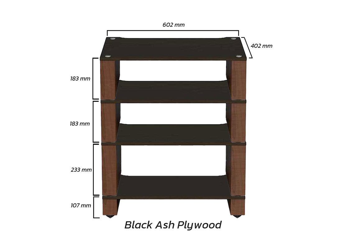 Stax 2G 4 Shelf Collection (Shelf Base + Shelf 170*2 + Shelf 220) (Walnut)