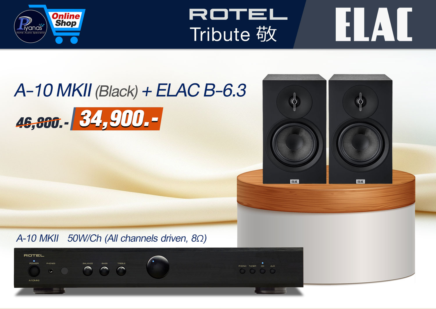 A-10 MKII (Black) + Elac B-6.3