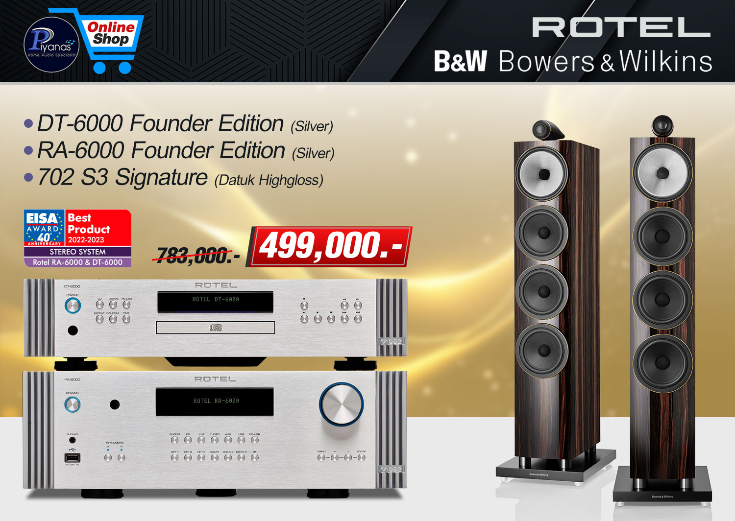 RA-6000 + DT-6000 Founder Edition (Silver)+ 702 S3 Signature (Datuk Highgloss)
