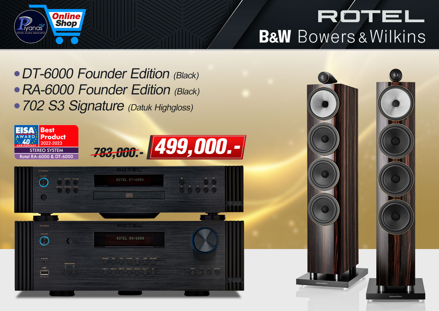 RA-6000 + DT-6000 Founder Edition (Black)+ 702 S3 Signature (Datuk Highgloss)