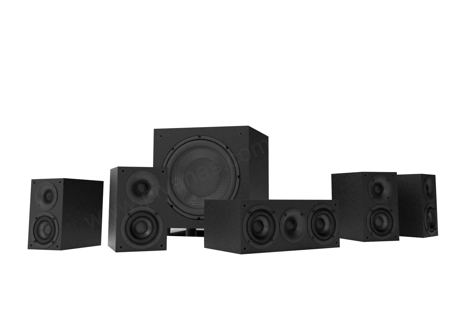 Cinema-70S (Black) + Elac Cinema-12