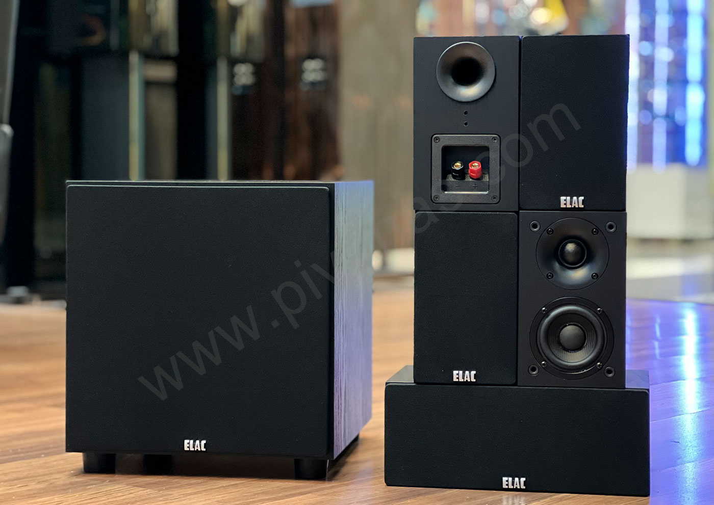 Cinema-70S (Black) + Elac Cinema-12